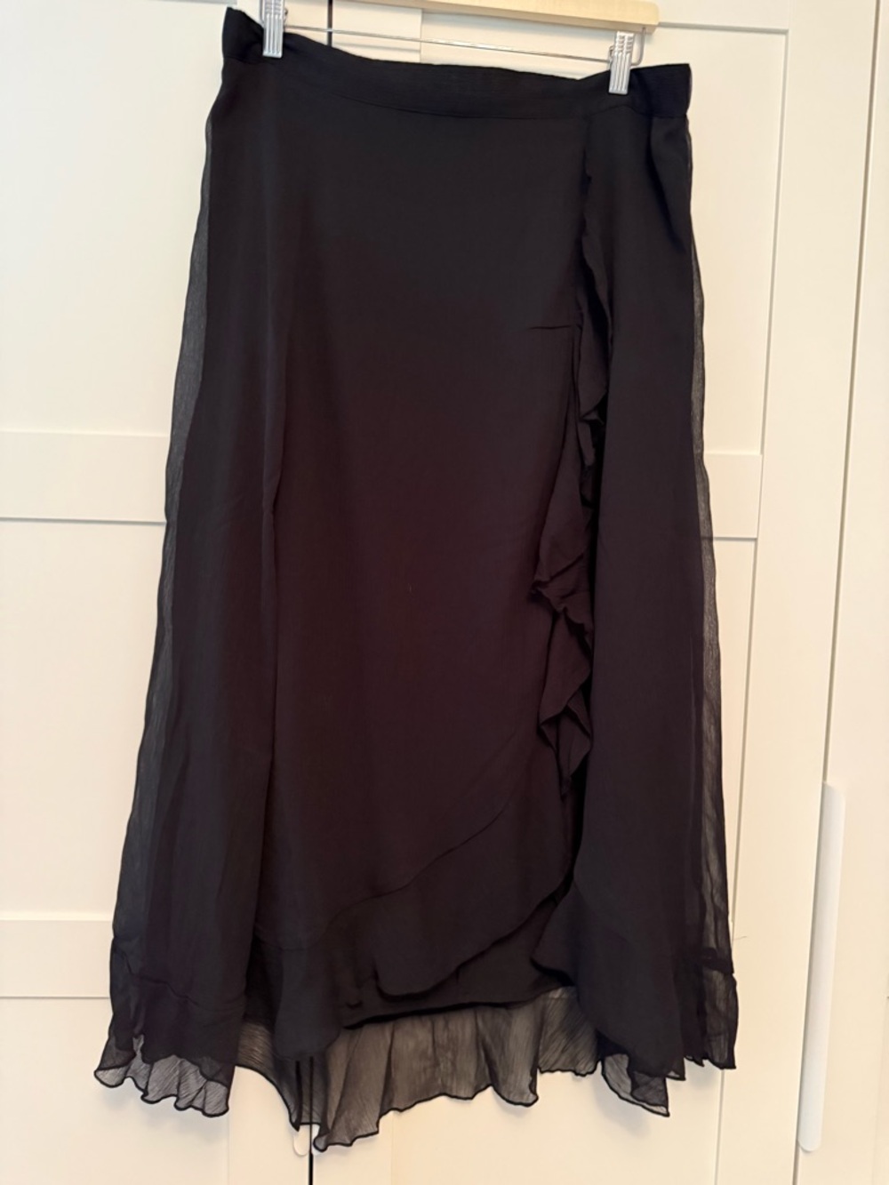 Old Navy Black Ruffled Maxi Skirt, XL